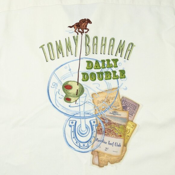 Tommy Bahama Daily Double Silk Hawaiian Shirt Men's XL Embroidered Camp Horse - Picture 7 of 12